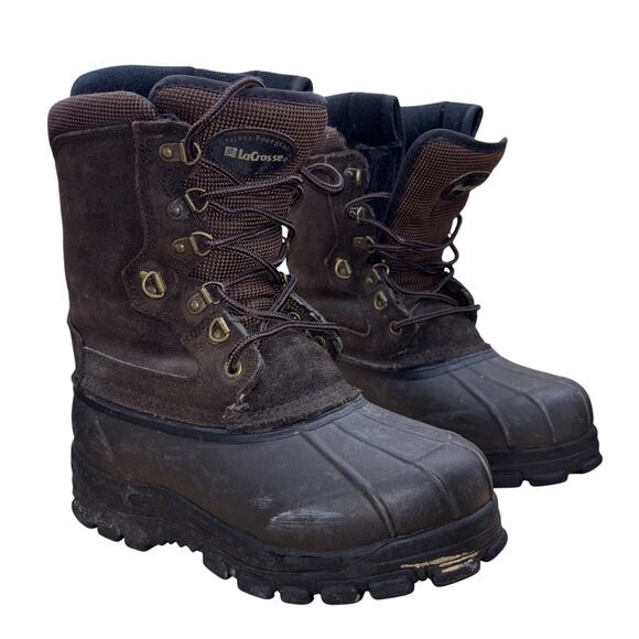 Lacrosse Winter Snow Boots Mens Size 6 Stock Number 298370 Steel Shank - Picture 1 of 7